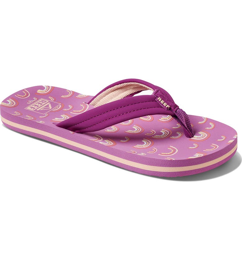 REEF Ahi Flip Flop, Main, color, PURPLE RAINBOW