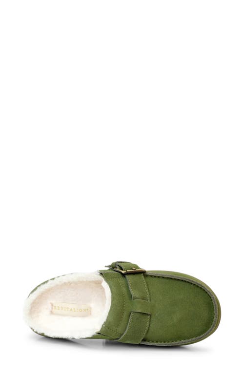 Shop Revitalign Siesta Faux Fur Lined Clog In Olive