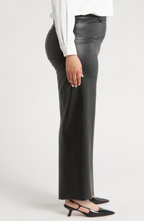 Shop Lyssé High Waist Faux Leather Wide Leg Pants In Kohl Black