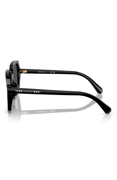 Swarovski 56mm Square Sunglasses In Black