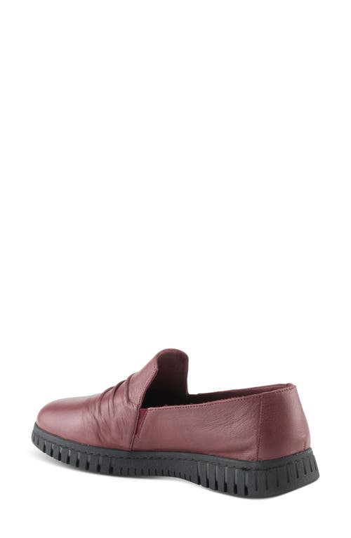 Spring Step Patton Loafer In Dark Red