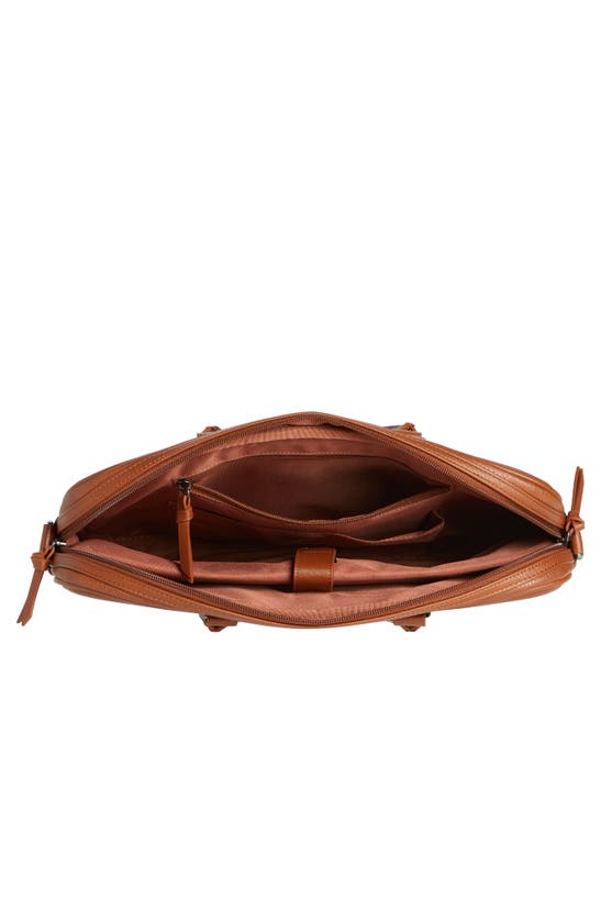 Ted Baker Nevver Stripe Faux Leather Document Bag In Tan | ModeSens