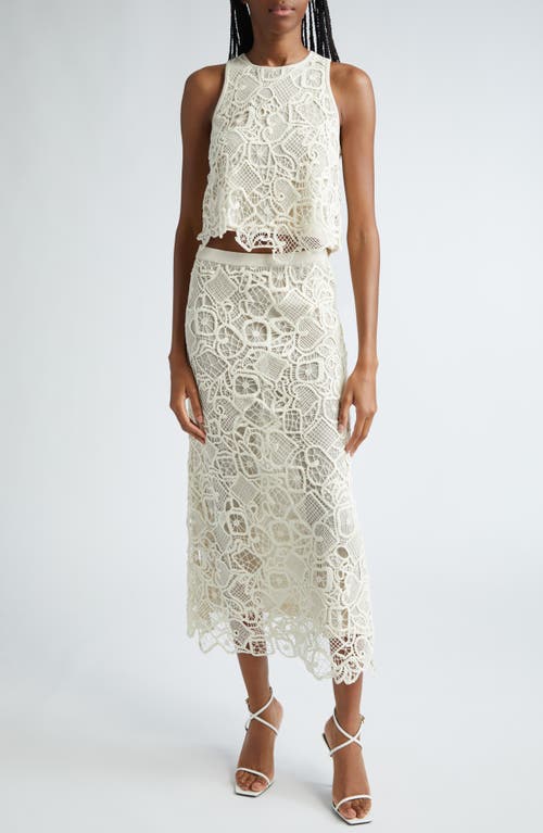 Shop A.l.c . Shay Lace Maxi Skirt In Warm White