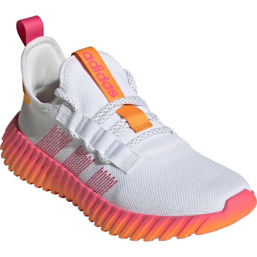 Adidas Originals Adidas Kaptir Flow Running Shoe In White/magenta/orange