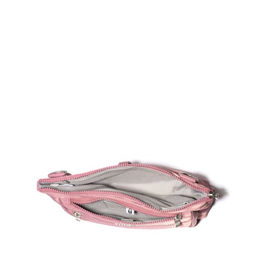 Baggallini Pocket Belt Bag Waist Pack And Crossbody In Mauve Twill