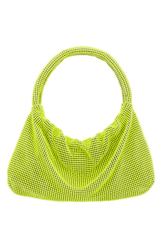 Shop Nina Joyce Mesh Top Handle Bag In Neon Lime