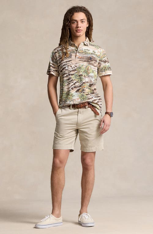 Shop Polo Ralph Lauren Flat Front Cotton Twill Chino Shorts In Classic Stone