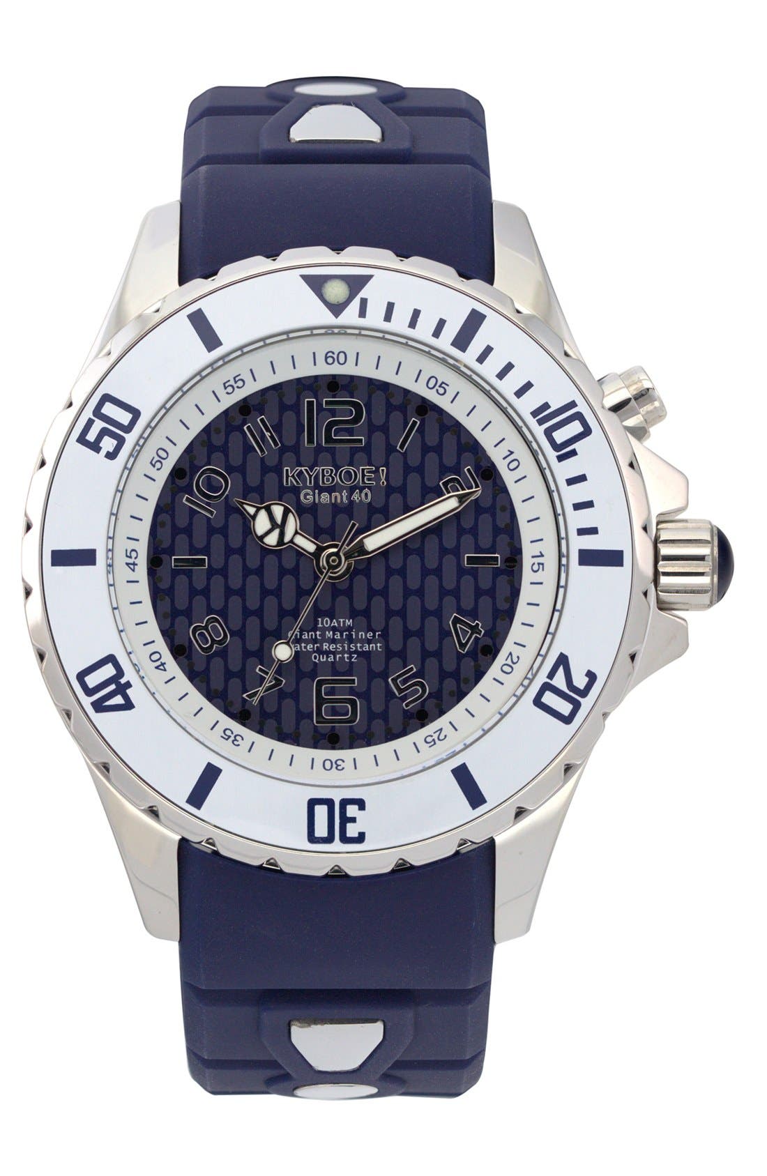 KYBOE! 'Marine Voyager' Silicone Strap Watch, 40mm Nordstrom