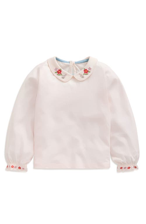 MINI BODEN MINI BODEN KIDS' FLORAL EMBROIDERED COTTON JERSEY TOP 