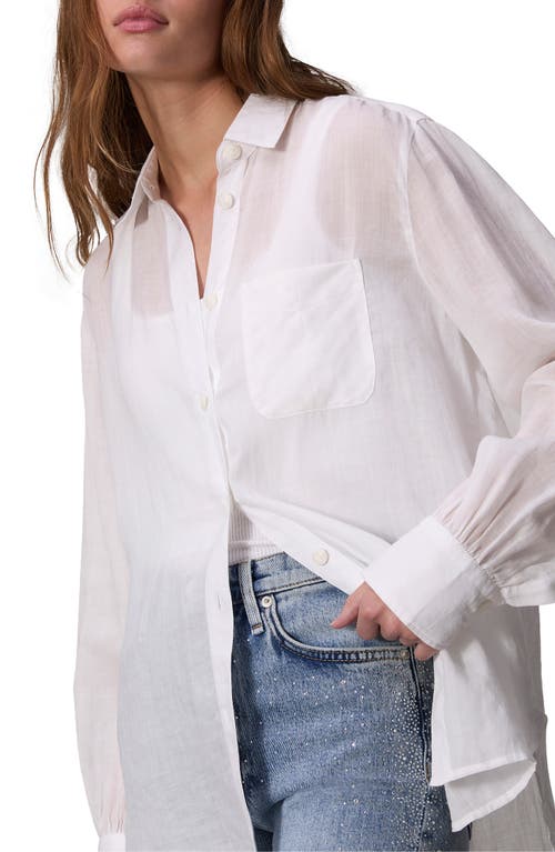 Rag & Bone Maxine Linen Button-up Shirt In White