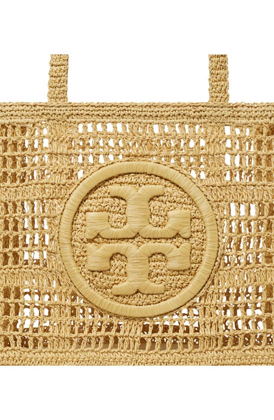 Tory Burch Ella Small Hand Crochet Tote In Natural
