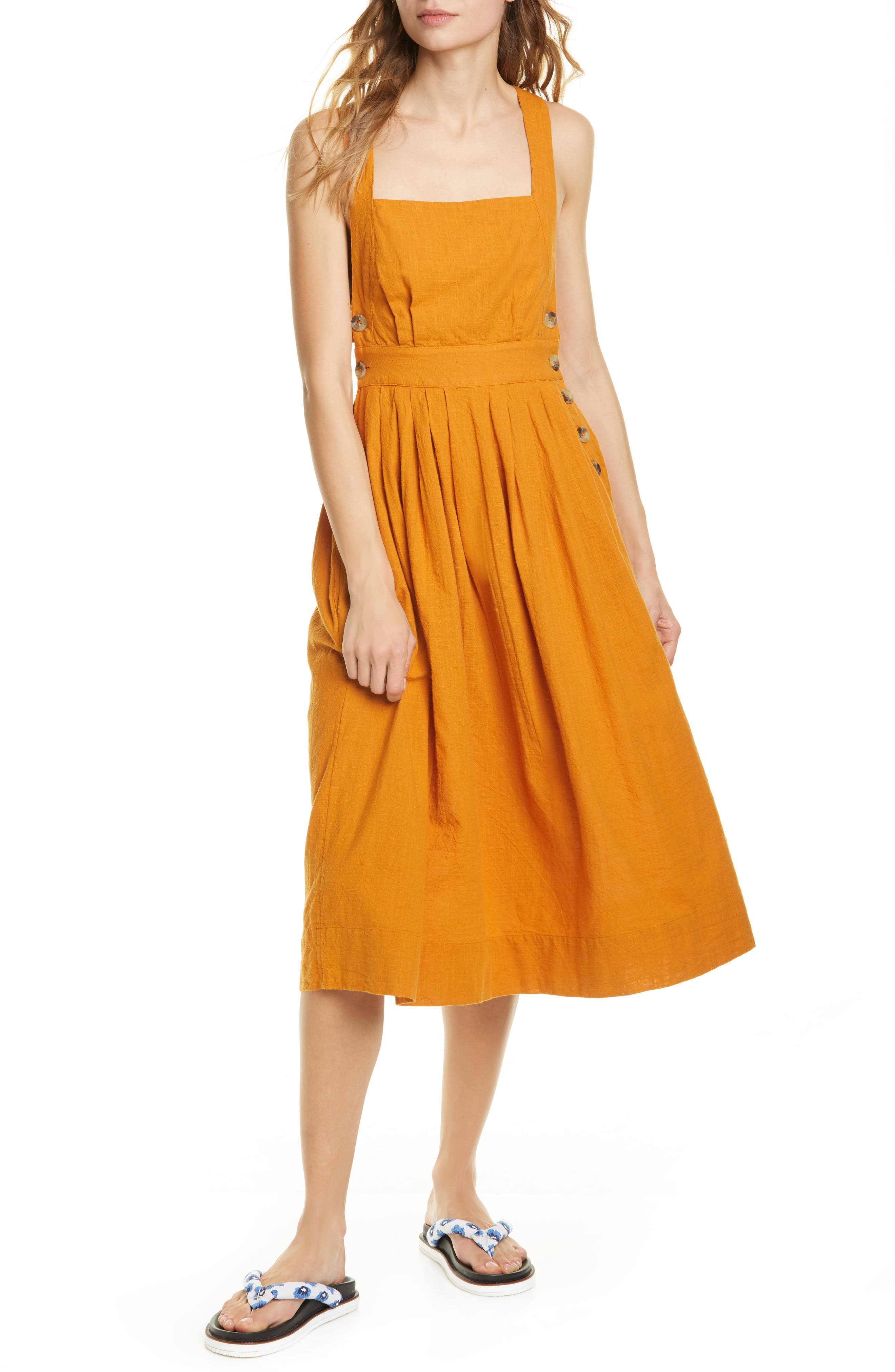 Free People Lula Midi Dress, Metallic