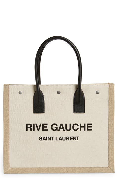 Small Rive Gauche Logo Canvas Tote