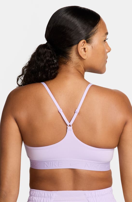 Shop Nike Dri-fit Indy Light Support Sports Bra In Lilac Bloom/ Lilac Bloom