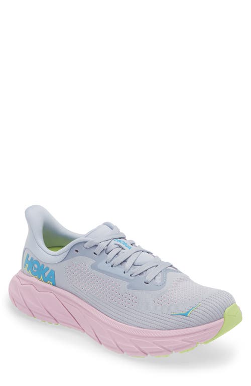 Shop Hoka Arahi 7 Running Shoe In Gull/pink Twilight