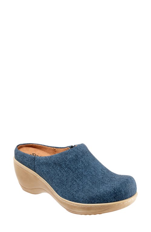 Shop Softwalk ® Madison Platform Mule In Blue Denim