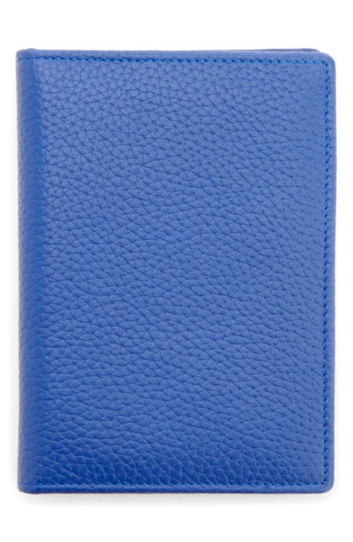 ROYCE New York Personalized Leather Vaccine Card Holder in Blue Deboss