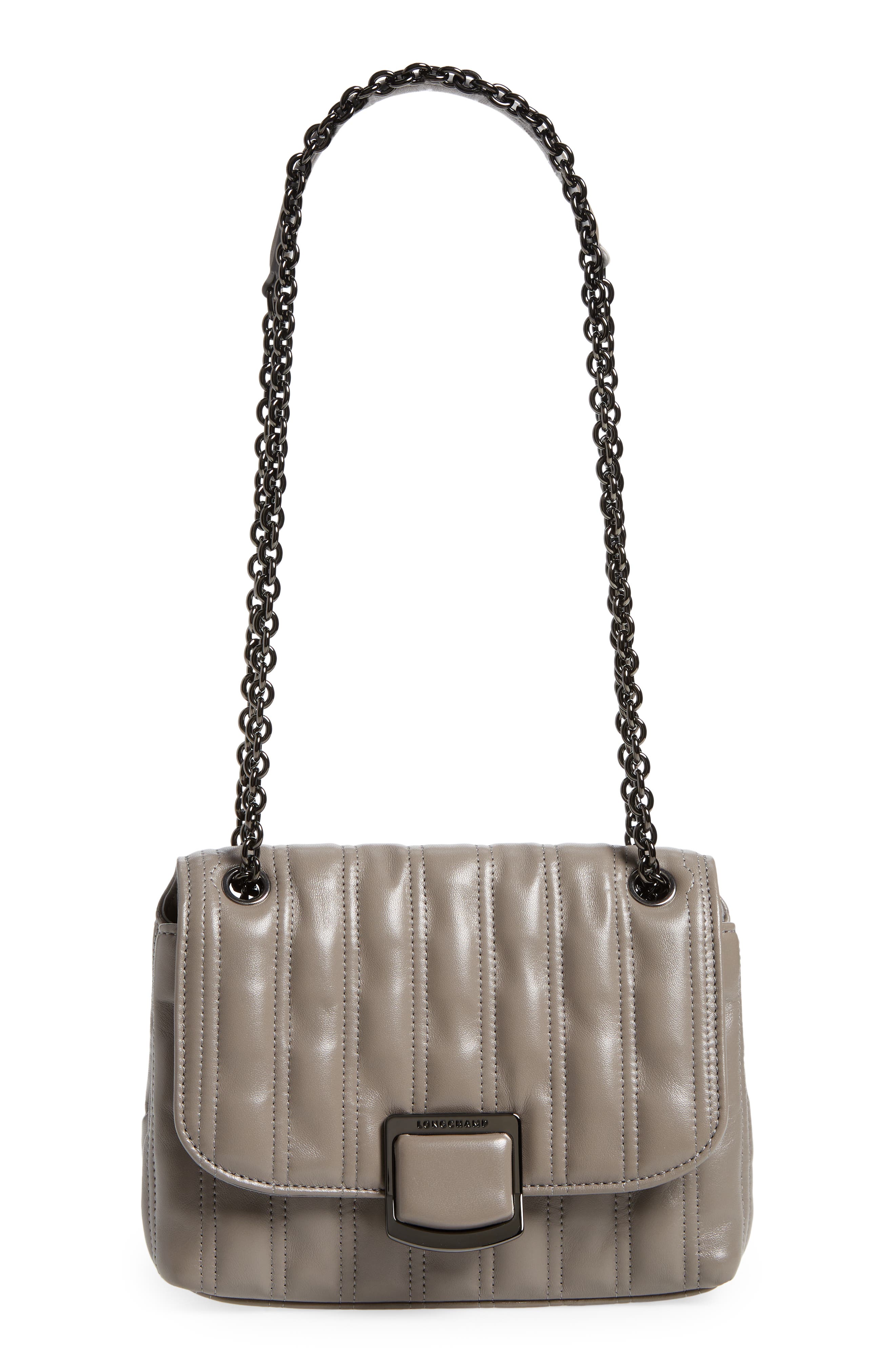Longchamp Brioche Small Leather Shoulder Bag in Turtle Dove at Nordstrom