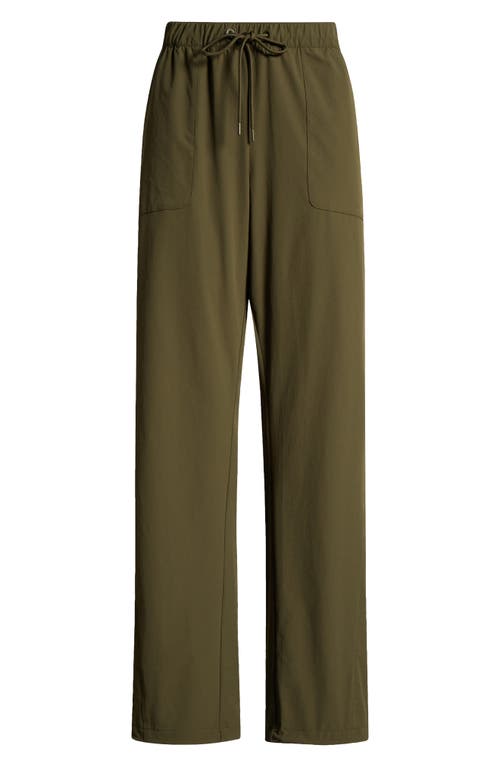 Shop Zella Navigator Drawstring Utility Pants In Olive Night