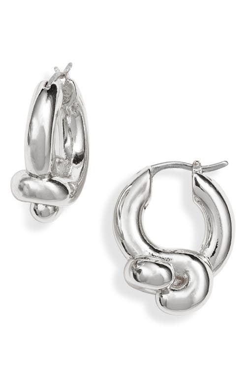 Maeve Knotted Hoop Earrings in High Polish Silver