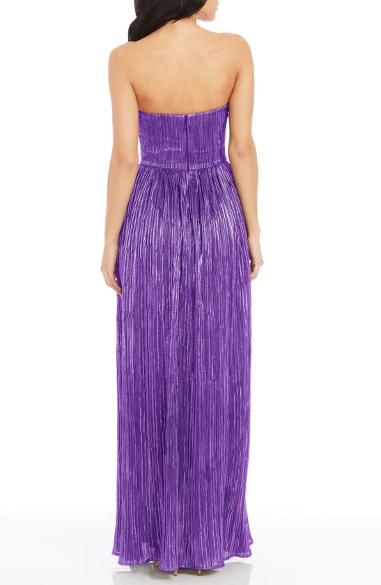 Shop Dress The Population Audrina Strapless Gown In Lavender