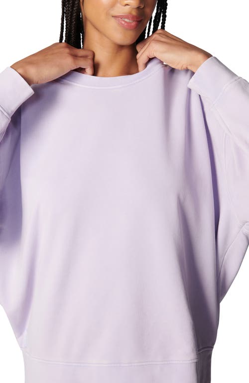 Shop Florence By Mills Oversize Crewneck Cotton Blend Sweatshirt In Washed Millie Lavender