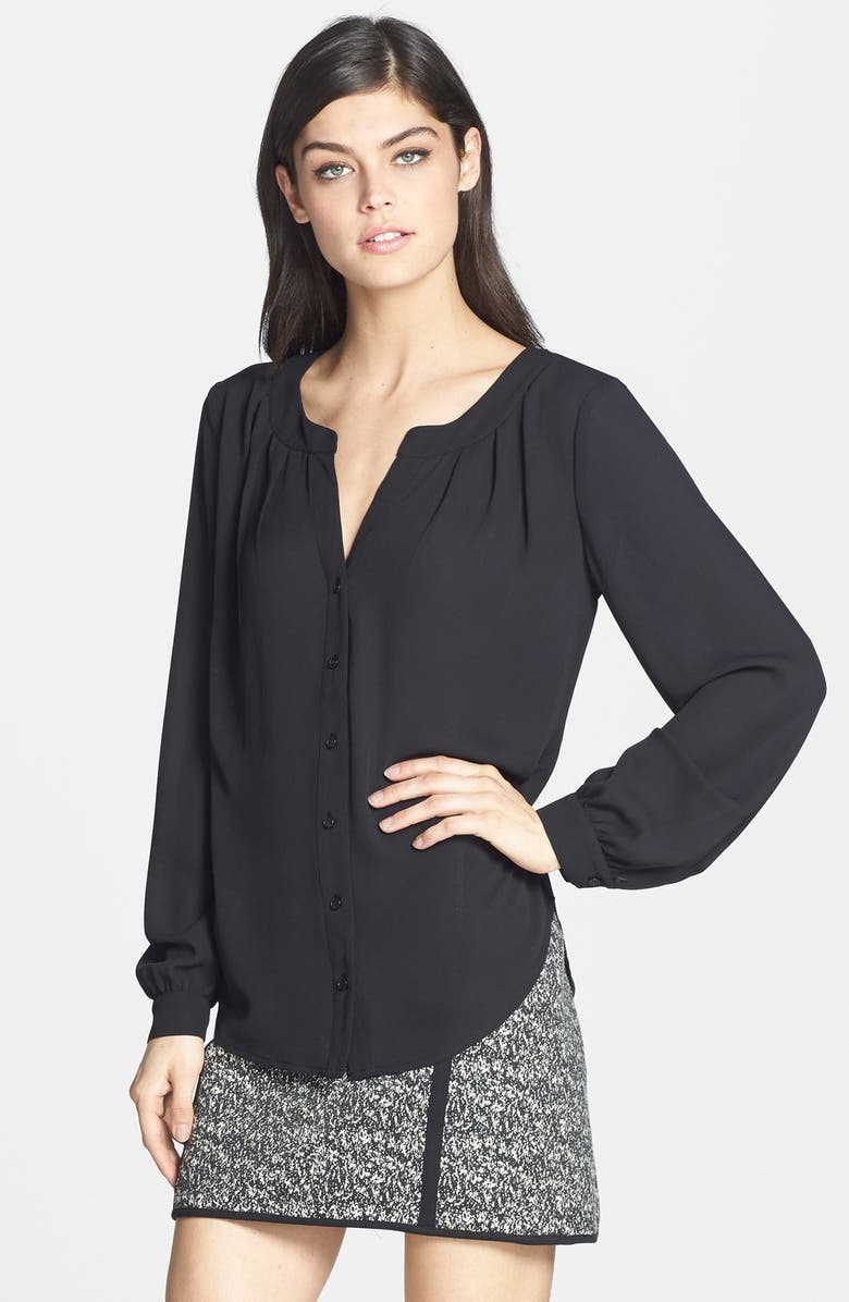 Ro & De Pleated Long Sleeve Blouse (Nordstrom Exclusive) | Nordstrom