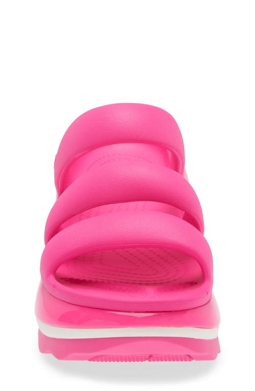 Shop Crocs Mega Crush Platform Wedge Sandal In Pink Crush