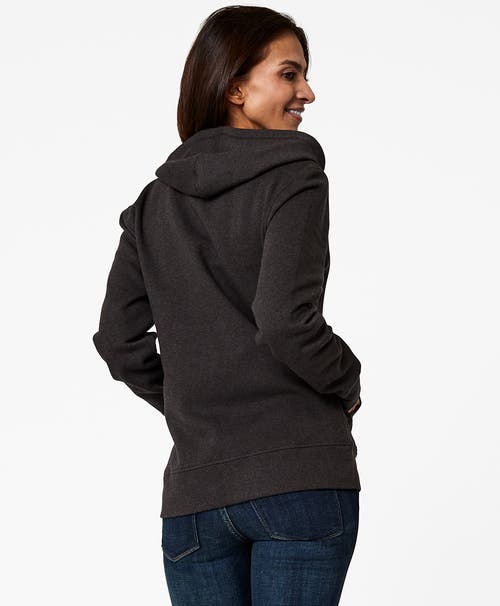 Shop Pact Organic Cotton Brushed Fleece Zip Hoodie In Charcoal Heather