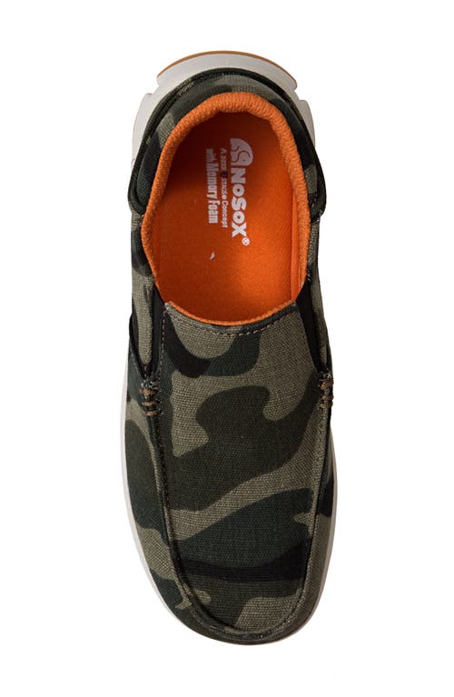 Shop Deer Stags Melvin Jr. Nosox Kickback Slip-on Sneaker In Green/orange Camo