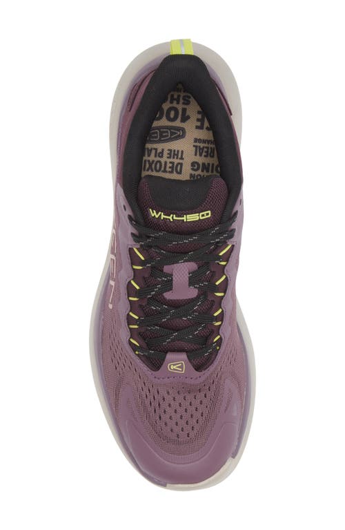 Keen Wk450 Walking Sneaker In Black Plum/daiquiri Green