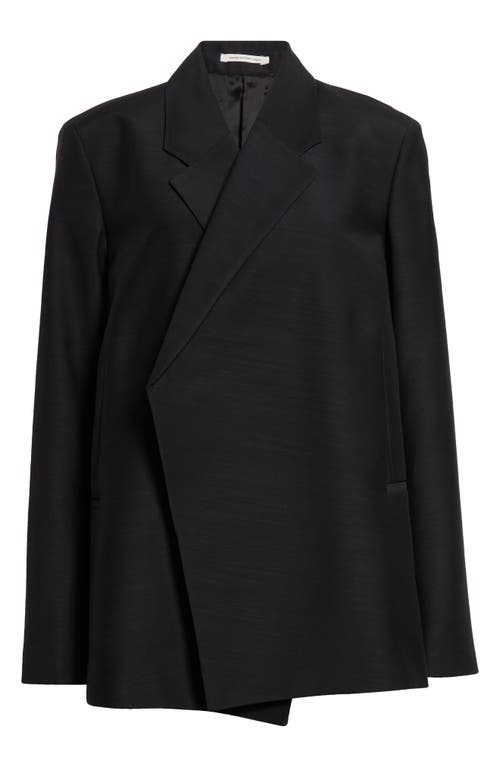 Bite Studios Polus Asymmetric Wool Blazer In Black