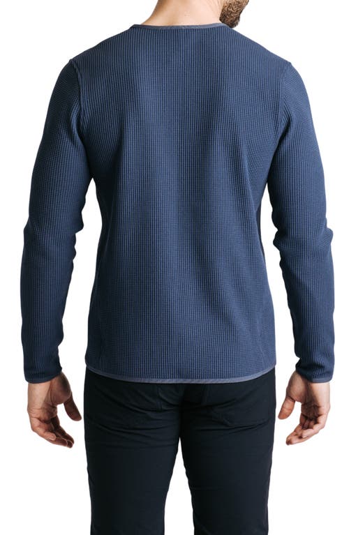 Shop Western Rise Venture Waffle Performance Crewneck Sweatshirt In Blue Grey