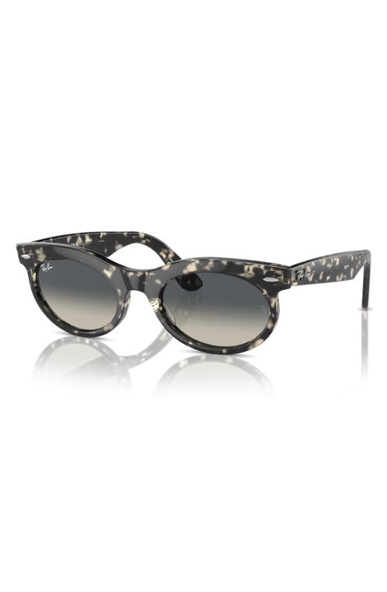 Shop Ray Ban Wayfarer 53mm Oval Sunglasses In Gunmetal Tort