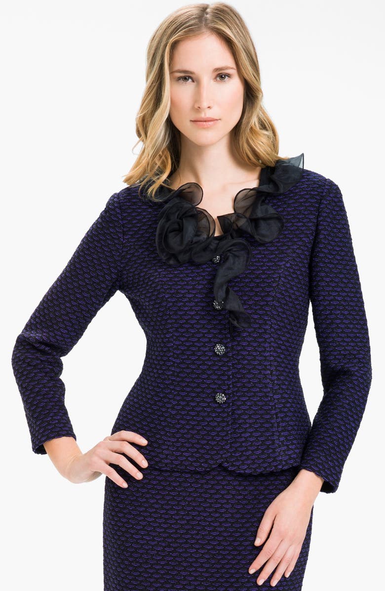 Ming Wang Ruffle Collar Jacket | Nordstrom