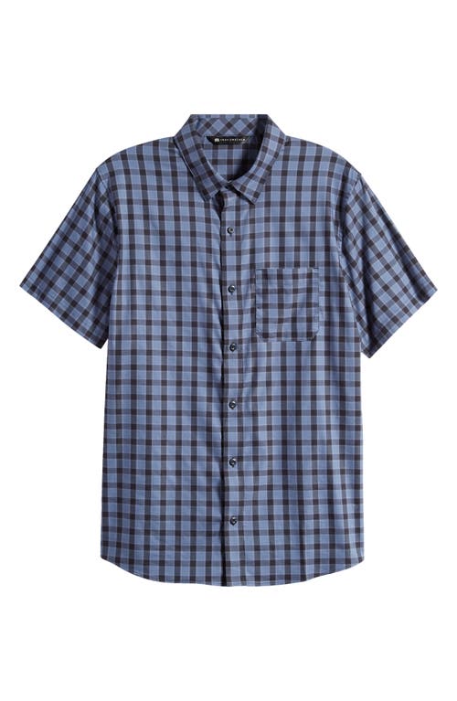Travismathew Rank & File Short Sleeve Button-up Shirt In Vintage Indigo