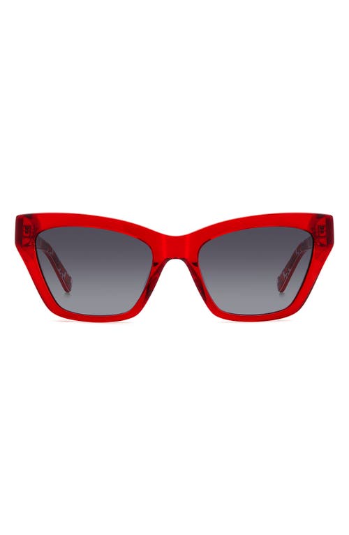 fay 54mm gradient cat eye sunglasses in Red/Grey Shaded