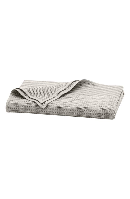 Shop Boll & Branch Waffle Mixed Stripe Throw Blanket In Pewter