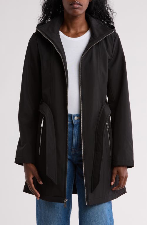 Shop Bcbgeneration Belted Softshell Jacket In Black