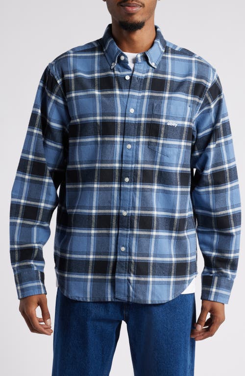 OBEY OBEY MORGAN CHECK FLANNEL BUTTON-DOWN SHIRT 