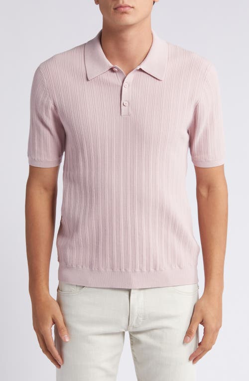 Napels Ribbed Polo Sweater in Pink