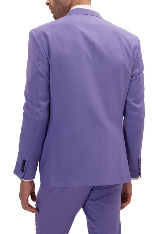 Ron Tomson Super 120s Merino Wool Tuxedo Jacket In Violet