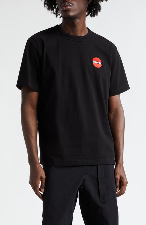 Sacai Know Future Embroidered Cotton T-Shirt Black at Nordstrom,