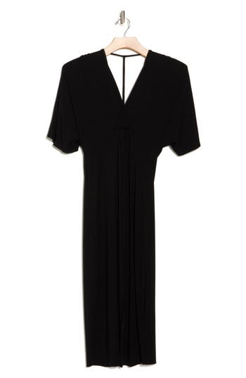 Go Couture Front Twist Maxi Dress In Black