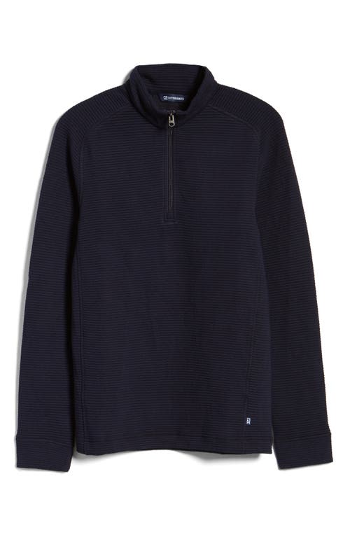 Cutter & Buck Coastal Ribbed Half Zip Pullover in Liberty Navy at Nordstrom, Size 1Xb
