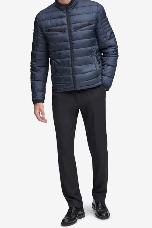 Shop Andrew Marc Grymes Packable Quilted Puffer Jacket In Ink