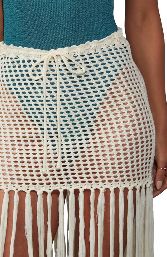 Shop Vici Collection Mykonos Crochet Cover-up Skirt In White