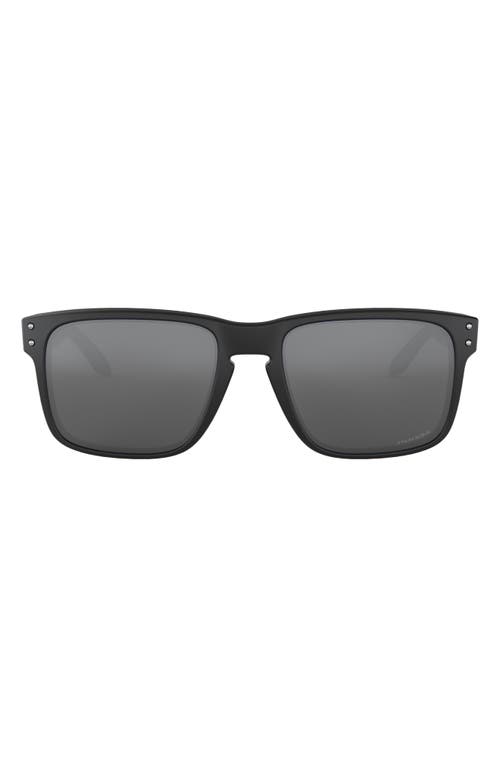 Oakley Holbrook 56mm Prizm Rectangular Sunglasses in Matte Black at Nordstrom