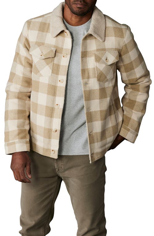 The Normal Brand Buffalo Plush Fleece Lined Jacket In Oat Buffalo