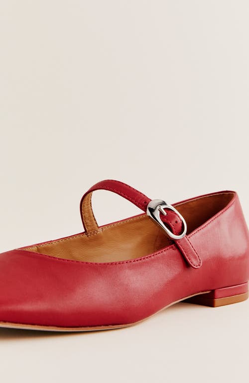 Reformation Exclusive Bethany Mesh Ballet Flats Lipstick Mesh In Scarlet